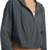 Women's UPF 50+ UV Sun Protection Cropped Jackets Athletic Running Workout Shirts Zip Up Hoodie Outdoor Jackets