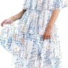 Women's Off The Shoulder Ruffles Summer Valentines Day Loose Casual Chiffon Long Party Beach Maxi Dress