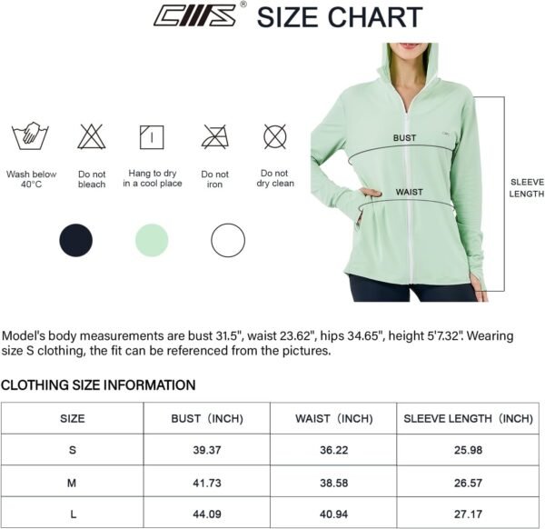 Sun Protection Clothing Women - Long Sleeve Zip Up Hoodie Women for Running, Athletic Hiking Jacket Sun Shirt