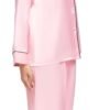 Women's Satin Pajamas Set Long Sleeve Button Down Shirt With Long Pant Sleepwear