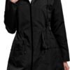 Women Waterproof Raincoat Lightweight Packable Active Outdoor Long Hooded Rain Jacket