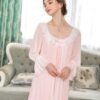 Women's Long-sleeve Mesh Nightdress Princess Vintage Nightgown Lace Sleepwear Pajamas