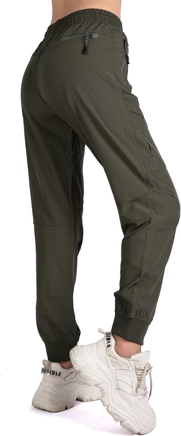61BMZq083ML._AC_SL1500.jpg Women's Athletic Hiking Cargo Joggers Pants Outdoor Workout Lightweight Quick Dry UPF 50 Zipper Pockets