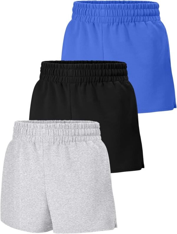 61Bm28R1BAL._AC_SL1500.jpg 3 Pack Womens Sweat Shorts Casual Lounge Cotton Shorts Trendy Summer Running High Waisted Athletic Shorts