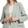 Women's Casual Long Sleeve Lapel Oversized Button Work Office Blazer Suit Jacket
