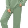 Women 2 Piece Outfits Tracksuit Casual Zip Up Hoodie Sweatsuits Jogging Long Pant Set