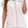 Pajama Set For Women Long Sleeve Button Down Sleepwear Soft and Comfy Lounge Set S-XXL