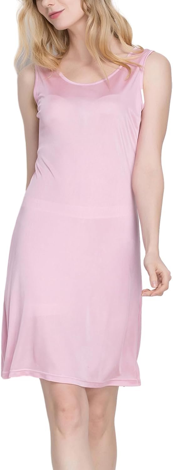 Silk Tank Nightgowns Women Pure Silk Sleepwear Sleeveless Night Shirt Soft Sleep Shirt Pajamas Dress