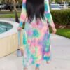 Womens Floral Print Long Sleeve Cardigan Cover up Long Pants 2 Piece Outfits Set