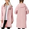 Raincoat for Women Waterproof Rain Jackets with Hooded Hiking Coat Outdoor Lightweight Windbreaker Hood Trench Coat