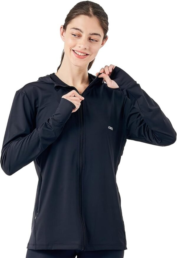 Sun Protection Clothing Women - Long Sleeve Zip Up Hoodie Women for Running, Athletic Hiking Jacket Sun Shirt