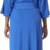 Womens Soft Long Kimono Robes Lightweight Full Length Knit Bathrobe With Pockets Ladies Casual Dressing Gown