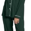 100% Cotton Pajama Set for Women Long Sleeve Womens Sleepwear Button Down NightWear Soft Pj Lounge Sets