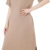 loungewear Womens Nightgown pajamas Bamboo Viscose Super Soft Short Sleeve sleepwear Nightdress Outdoor Wearable