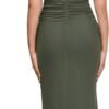 Women's Midi Bodycon Dress Summer Sleeveless Ruffle Mermaid Dress Cocktail Party Tank Dresses for Wedding Guest