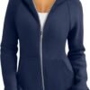 Trendy Queen Womens Zip Up Hoodies Fleece Jackets Sweatshirts Fall Outfits Sweaters With Pockets Winter Y2k Clothes