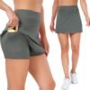 Tennis Skirts for Women Athletic Golf Skorts Workout Running Skirt Sports Activewear with Shorts Pocket 2 Pack