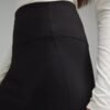 Women Office Work Pencil Skirts Stretchy High Waist Tummy Control Nylon Midi Bodycon Skirts Below Knee Back Slit