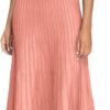 Women's 2024 Summer Maxi Dresses Tie Spaghetti Strap Square Neck Ribbed Knit Dress