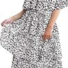Women's Off The Shoulder Ruffles Summer Valentines Day Loose Casual Chiffon Long Party Beach Maxi Dress