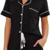 Pajama Set For Women Long Sleeve Button Down Sleepwear Soft and Comfy Lounge Set S-XXL