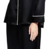 Women's Satin Pajamas Set Long Sleeve Button Down Shirt With Long Pant Sleepwear