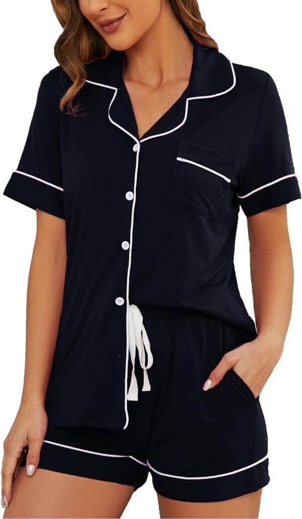Pajama Set For Women Long Sleeve Button Down Sleepwear Soft and Comfy Lounge Set S-XXL