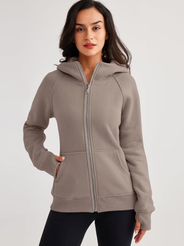 Trendy Queen Womens Zip Up Hoodies Fleece Jackets Sweatshirts Fall Outfits Sweaters With Pockets Winter Y2k Clothes