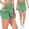 Tennis Skirts for Women Athletic Golf Skorts Workout Running Skirt Sports Activewear with Shorts Pocket 2 Pack