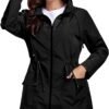 Women Waterproof Raincoat Lightweight Packable Active Outdoor Long Hooded Rain Jacket