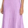 Women's 2024 Summer Maxi Dresses Tie Spaghetti Strap Square Neck Ribbed Knit Dress