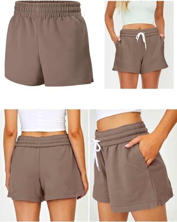 61bN-zgaupL._AC_SL1500.jpg 3 Pack Womens Sweat Shorts Casual Lounge Cotton Shorts Trendy Summer Running High Waisted Athletic Shorts