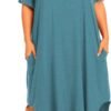 Womens Plus Size Nightgowns Sleepwear Short Sleeve Sleep Dress Maxi Night Gowns with Pockets