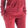 Womens Jogging Suits Sets Running Velour Outfit Zipper Warm Up 2 Pieces Hoodie and Pant Tracksuit