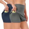 Tennis Skirts for Women Athletic Golf Skorts Workout Running Skirt Sports Activewear with Shorts Pocket 2 Pack