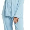 100% Cotton Pajama Set for Women Long Sleeve Womens Sleepwear Button Down NightWear Soft Pj Lounge Sets