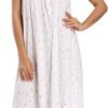 Cotton Nightgown for Women Sleeveless Loungewear Comfy Soft Sleepwear Long Sleepdress Loose Full Length Nightdress