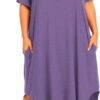 Womens Plus Size Nightgowns Sleepwear Short Sleeve Sleep Dress Maxi Night Gowns with Pockets