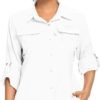 Women's UPF 50 Long Sleeve UV Sun Protection Safari Shirts Outdoor Quick Dry Fishing Hiking Travel Shirts
