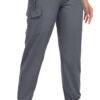 Women's Hiking Cargo Capri Pants Lightweight Quick Dry Joggers Outdoor Casual Travel Capris with Zipper Pockets