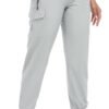 Women's Hiking Cargo Capri Pants Lightweight Quick Dry Joggers Outdoor Casual Travel Capris with Zipper Pockets