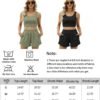 Trendy Queen Two Piece Summer Outfits Women Shorts Sets 2 Piece Sleeveless Matching Lounge Crop Top and High Waisted Shorts