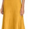 Women's 2024 Summer Maxi Dresses Tie Spaghetti Strap Square Neck Ribbed Knit Dress