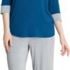 Loungewear Set pajamas Womens sleepwear Bamboo Viscose Capri Sleeve t shirt Long Pants Super Soft Novelty Pjs Set