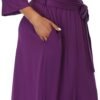 Womens Soft Long Kimono Robes Lightweight Full Length Knit Bathrobe With Pockets Ladies Casual Dressing Gown