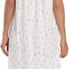 Cotton Nightgown for Women Sleeveless Loungewear Comfy Soft Sleepwear Long Sleepdress Loose Full Length Nightdress