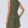 Women's Summer 2 Piece Outfits Mock Neck Tank Top High Waisted Shorts Lounge Sets 2024 Fashion Tracksuit