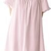 Women's Cotton Nightgowns Vintage Lightweight Gown Sets Short Sleeve Princess Nightdress