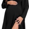 Womens Maternity Set Nursing Nightgown and Robe Set 3 in 1 Labor Delivery Nursing Gown Breastfeeding Robe Set