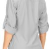 Women's Long Sleeve Safari Clothes UPF 50+ Hiking Fishing Shirts,Sun Protection Quick Dry Light Cooling Shirts